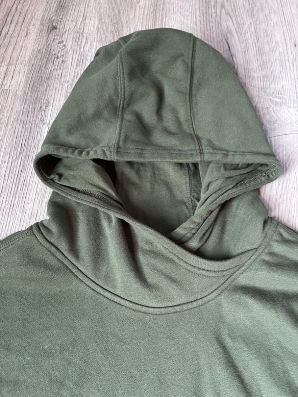 Duluth Trading Co. Women's Lazy French Terry Dress Hooded Size Large Color Green - Picture 5 of 9